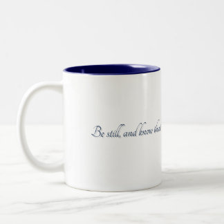 Bicolor Taza para regalo, Salmo 46:10, (Estilo 2)