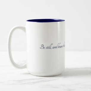 Bicolor Taza para regalo, Salmo 46:10, (Estilo 2)