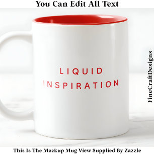 Bicolor Taza para sala de manualidades, Inspiración Líquid