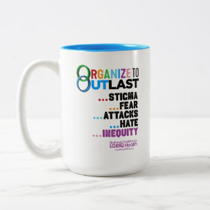 Bicolor Taza para sobrevivir organizada