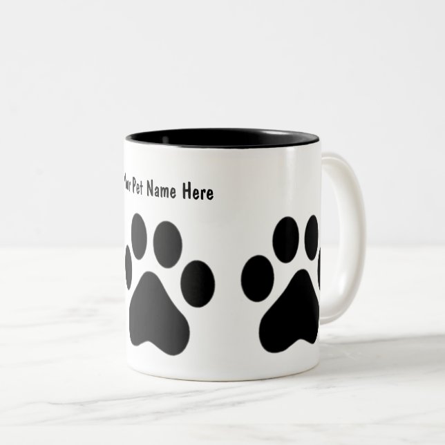 Bicolor Taza para tu mascota (Anverso derecho)