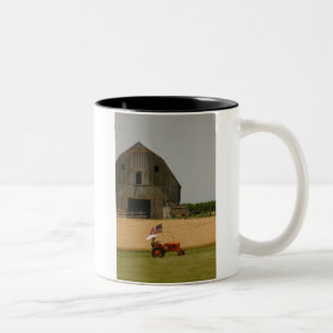 Bicolor Taza patriótica del tractor