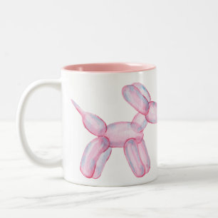 Bicolor Taza Perro Globo
