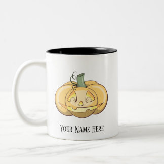 Bicolor Taza personalizable «Goldie The Pumpkin»