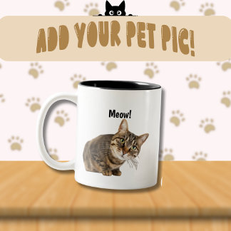Bicolor Taza personalizable para amantes de las mascotas!
