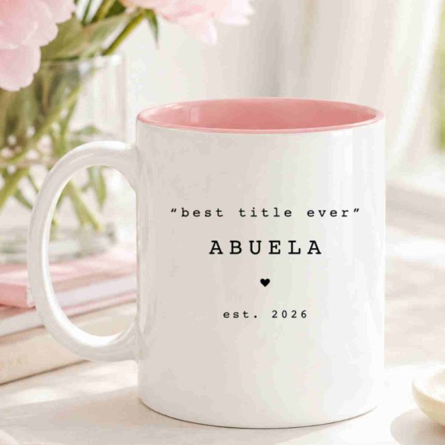 Bicolor Taza Personalizada Abuela Mejor Título (Subido por el creador)