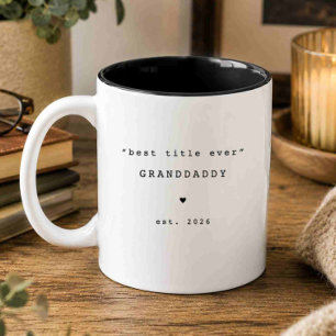 Bicolor Taza Personalizada Abuelo con el Mejor Título