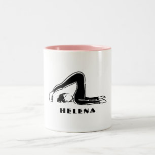 Bicolor Taza personalizada actitud del regalo de la yoga