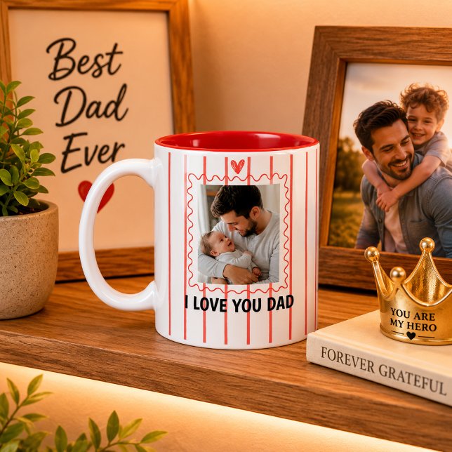 Bicolor Taza personalizada con foto de papá (Subido por el creador)