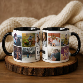 Bicolor Taza personalizada con foto del mejor PAPÁ
