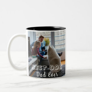 Bicolor Taza personalizada con foto del mejor papá de perr