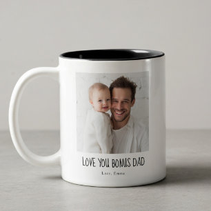 Bicolor Taza personalizada con foto del padrastro - Regalo