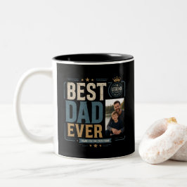 Bicolor Taza Personalizada con Foto 'Mejor Papá del Mundo'