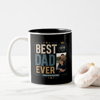 Bicolor Taza Personalizada con Foto 'Mejor Papá del Mundo'