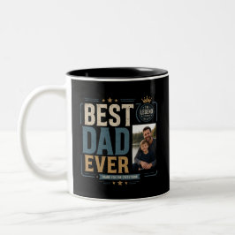 Bicolor Taza Personalizada con Foto 'Mejor Papá del Mundo'