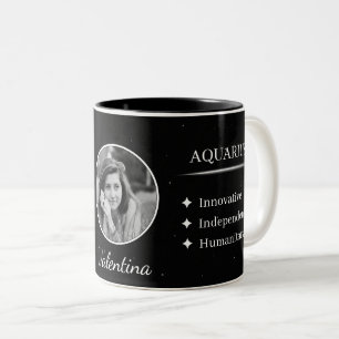 Bicolor Taza personalizada con foto y nombre: Rasgos de Ac