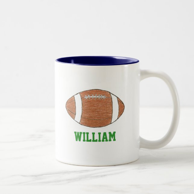 Bicolor Taza personalizada con tema de fútbol (Derecha)