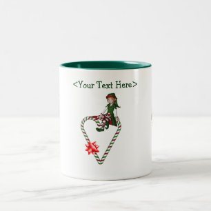 Bicolor Taza personalizada corazón del día de fiesta del
