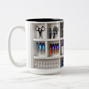 Bicolor Taza personalizada de 15oz para peluquero estilist