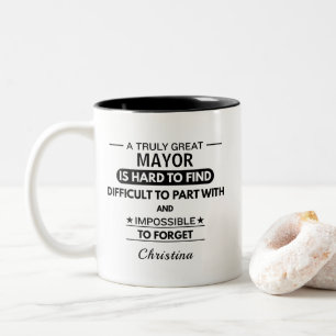Bicolor Taza Personalizada de Agradecimiento al Alcalde Re