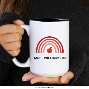 Bicolor Taza Personalizada de Agradecimiento para Maestros