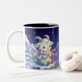 Bicolor Taza personalizada de Capricornio adorable
