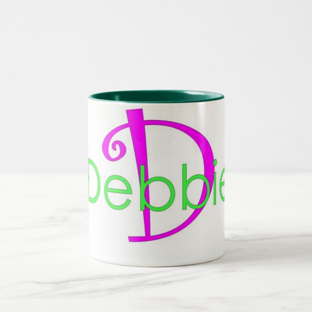 Bicolor Taza personalizada de "Debbie" (Centro)