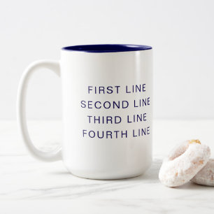 Bicolor Taza personalizada de dos tonos con texto personal
