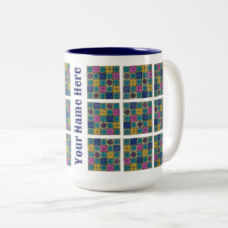 Bicolor Taza personalizada de dos tonos (L) | Baldosa medi