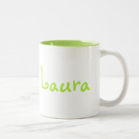 Taza personalizada de dos tonos verde lima y blanc