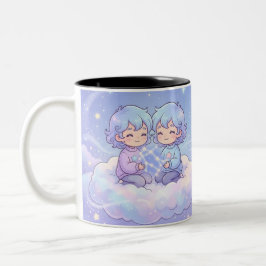 Bicolor Taza personalizada de Géminis linda