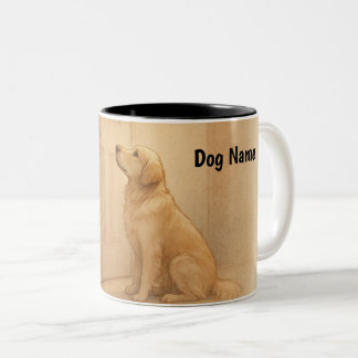 Bicolor Taza personalizada de Golden Retriever "Siempre Es