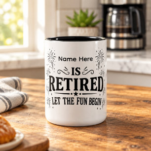 Bicolor Taza Personalizada de Jubilación Que Empiece la Di