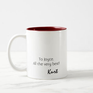 Bicolor Taza personalizada de Kurt Bestor
