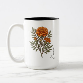 Bicolor Taza personalizada de la flor de nacimiento de Mar
