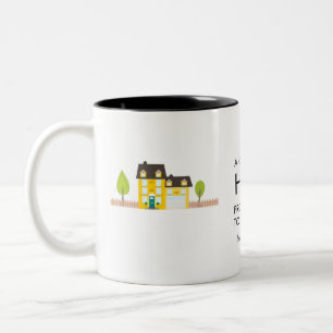 Bicolor Taza Personalizada de la Mañana de la Ciudad Natal