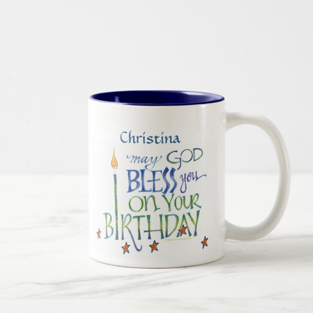 Bicolor Taza personalizada de las bendiciones del (Derecha)