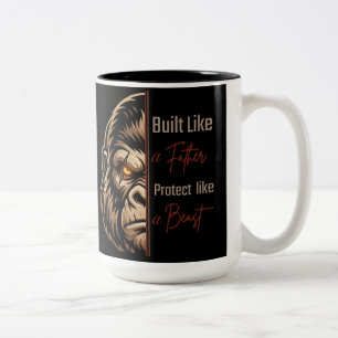 Bicolor Taza Personalizada de Papá Gorila con Nombre - Reg