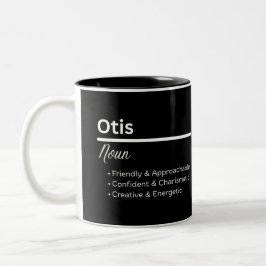 Bicolor Taza Personalizada Definición de Nombre de Niño Ot