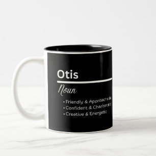 Bicolor Taza Personalizada Definición de Nombre de Niño Ot