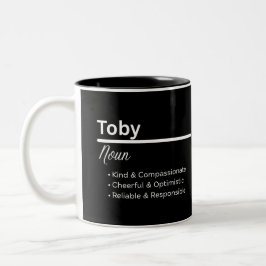 Bicolor Taza Personalizada Definición de Nombre de Niño To