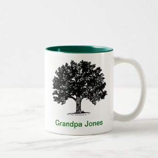 Bicolor Taza personalizada del árbol de familia