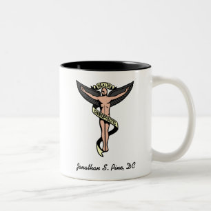 Bicolor Taza personalizada del Chiropractor