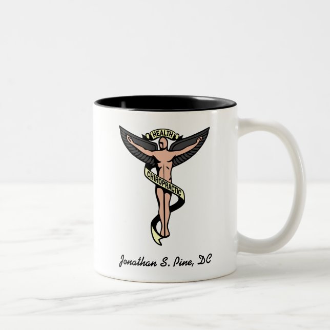 Bicolor Taza personalizada del Chiropractor (Derecha)
