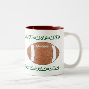Bicolor Taza personalizada del Día del Padre MVP PAPÁ