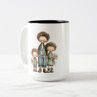 Bicolor Taza personalizada del Día del Padre para padres e