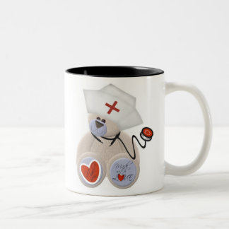 Bicolor Taza personalizada del oso de peluche de la