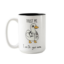 Taza personalizada del pato doctor
