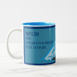 Bicolor Taza personalizada del Wanderlust