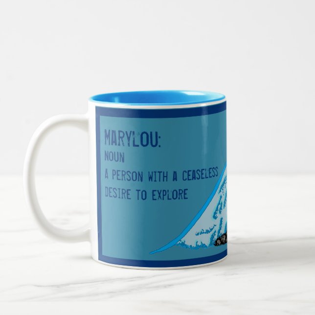 Bicolor Taza personalizada del Wanderlust (Izquierda)